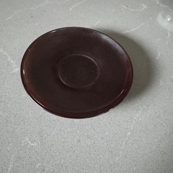 Vintage White and Brown Coffee Cup Set - Picture 4 of 9